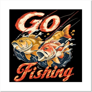 Fishing t-shirt Posters and Art